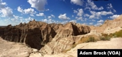 The Badlands National Park in South Dakota