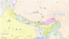 中印有争议地区地图: 位于喜马拉雅山脉南麓的约9万平方公里地区被中国称为“藏南地区”，该地区在印度阿鲁纳恰尔邦实际控制下。(地图来源：谷歌地图)