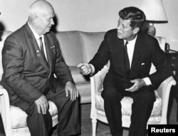 Kennedy and Soviet Premier Nikita Khrushchev in 1961. (REUTERS/Evelyn Lincoln/The White House/John F. Kennedy Presidential Library)