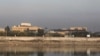 FILE - This file photo taken on Jan. 3, 2020 shows a general view of the US embassy across the Tigris river in Iraq's capital Baghdad. 