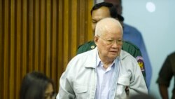 FILE - Khieu Samphan sits in a hearing in 2013. (Courtesy Image of Mark Peters/ECCC)
