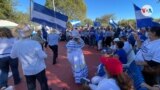 Decenas de nicaragüenses se concentraron este domingo 7 de noviembre en el Parque Rubén Darío de Miami, Florida, para expresar su rechazo a las elecciones en Nicaragua.