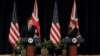 Američki državni sekretar Entoni Blinken i šef britanske diplomatije Dejvid Kameron na konferenciji za novinare u Vašingtonu. (Foto: REUTERS/Michael A. McCoy)