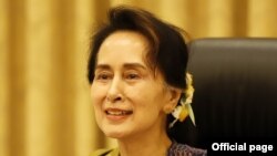 နိုင်ငံတော် အတိုင်ပင်ခံပုဂ္ဂိုလ် ဒေါ်အောင်ဆန်းစုကြည်။ (ဓာတ်ပုံ - Myanmar State Counsellor Office - စက်တင်ဘာ ၀၂၊ ၂၀၂၀)