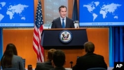 FILE - State Department spokesperson Matthew Miller is shown on July 18, 2023, in Washington. Miller cautioned Pakistan that it could face sanctions if it builds a pipeline to import gas from Iran.