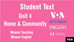 Women Teaching Women English Unit 4 - Reading Skills: Student & Teacher Texts