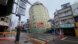台湾花莲2024年4月23日再发生地震。（美联社转发）