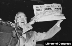 Many people -- including writers at the Chicago Daily Tribune -- believed Truman would lose the 1948 election to his opponent, Thomas Dewey. They were wrong.