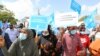 Protestos em Mogadísicio, capital da Somália