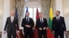 토니 블링컨(오른쪽 두번째) 미 국무장관이 25일 워싱턴 D.C. 시내 청사에서 라트비아·리투아니아·에스토니아 외무장관들과 회동하고 있다.