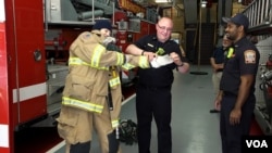 Anna takes her job as fire safety monitor very seriously. She visits a local fire station.