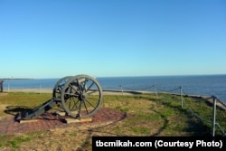 A lone cannon symbolizes the fierce battle that took place on April 12, 1861, when Confederate artillery opened fire on this federal fort in Charleston Harbor, South Carolina, marking it as the day the Civil War began.