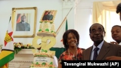 Zimbabwe President Robert Mugabe and his wife, Grace, at 92nd Birthday