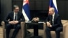 Президент Сербии Александр Вучич и президент РФ Владимир Путин . Сочи, 25 ноября 2021