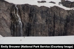 Climbers on the Nisqually Glacier, Mount Rainier National Park