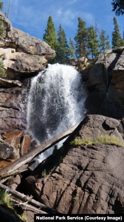 Ouzel Falls, a waterfall in Rocky Mountain National Park
