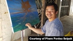 Srey Bandaul was a co-founder of Phare Ponleu Selpak arts school. He was a visual artist and an art teacher, teaching visual art to many students in Cambodia for about three decades. (Courtesy of Phare Ponleu Selapak)