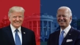 លោកប្រធានាធិបតី Donald Trump និងលោក Joe Biden ប្រធានាធិបតីជាប់ឆ្នោត។
