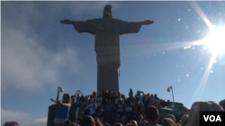 برازیل کے شہر ریو ڈی جنیرو میں قائم کرائسٹ دی ریڈیمر کا تاریخی مجسمہ