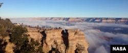 A rare meteorological event filled the canyon with an ocean of clouds in 2013