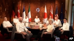 Участники саммита G7 в Германии. 