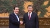 台灣前總統馬英九2024年4月10日與中國國家主席習近平會面。 （中國官方照片）
