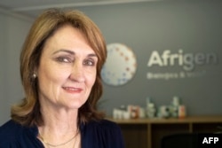 FILE - Petro Terblanche, managing director at the Afrigen biotechnology company and vaccine hub facility, is seen in Cape Town, Oct. 5, 2021.