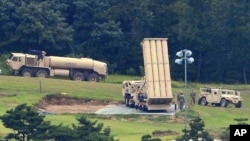 주한미군이 성주에 '임시 배치'한 고고도미사일방어체계(THAAD∙사드) (자료사진)