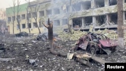 FILE PHOTO: Destruction of children's hospital as Russia's invasion of Ukraine continues, in Mariupol