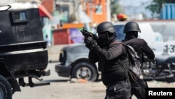 FILE PHOTO: Haiti's National Penitentiary on fire, in Port-au-Prince