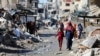 资料照片：加沙城在以哈战争中的被毁情况。(2024年3月20日）