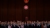 香港立法會議員和特首李家超在通過《維護國家安全條例草案》後合照。