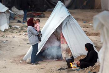 Жителям Газы приходится ютиться в самодельных убежищах.