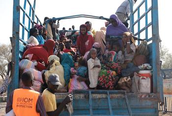 Sudanese refugees in the UN-run transit centre in Renk, South Sudan.