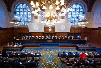 The International Court of Justice delivers its ruling in the case of South Africa v. Israel in The Hague in January. (file)