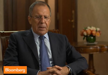 Сергей Лавров. Кадр Bloomberg TV