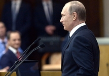 Владимир Путин выступает в Госдуме. Фото: kremlin.ru
