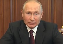 Владимир Путин. Кадр телеобращения