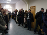 Друзья и близкие Александра Марголина в суде. Фото Дмитрия Борко/Грани.ру
