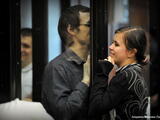 Суд по "Болотному делу". Леонид Ковязин с женой Евгенией Тарасовой. Фото Людмилы Барковой