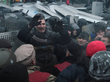 Виталий Кличко пытается остановить столкновения на улице Грушевского. Фото: Григорий Василенко/РИА "Новости"