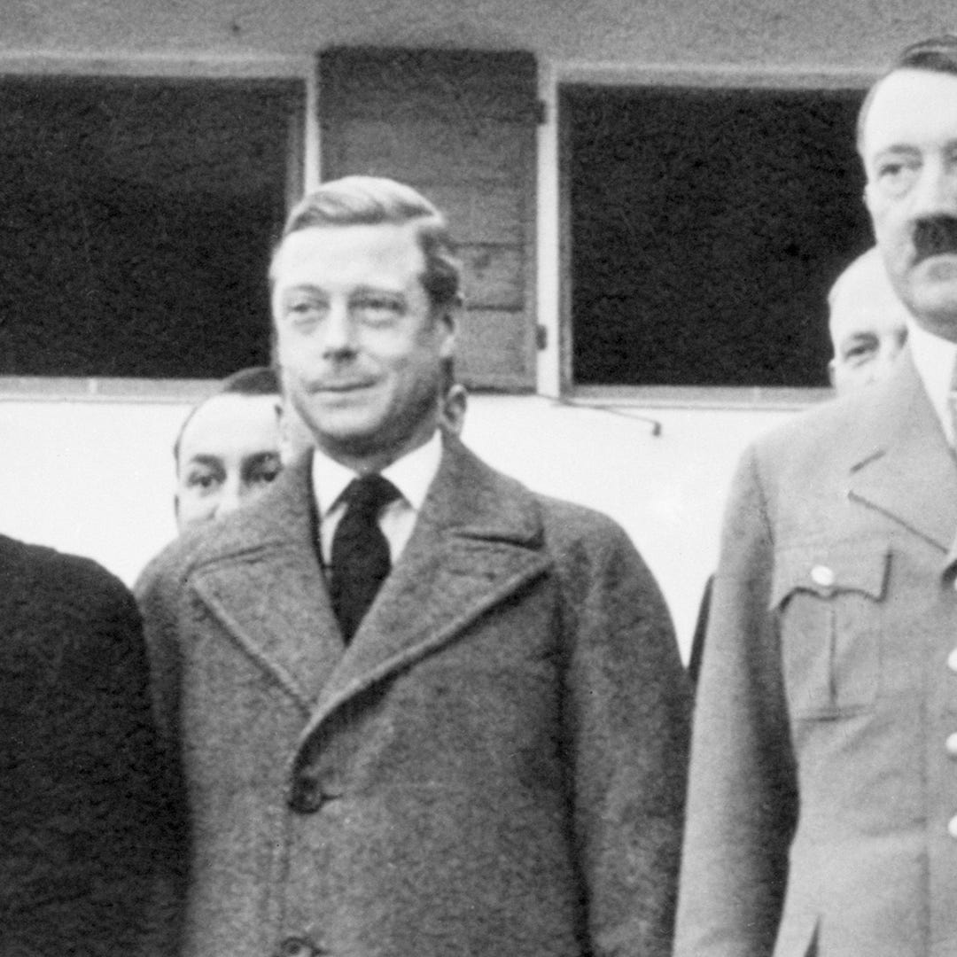 Adolf Hitler with the Duke and Duchess of Windsor on the recent occasion when they visited the Bavarian alpine retreat of the German dictator