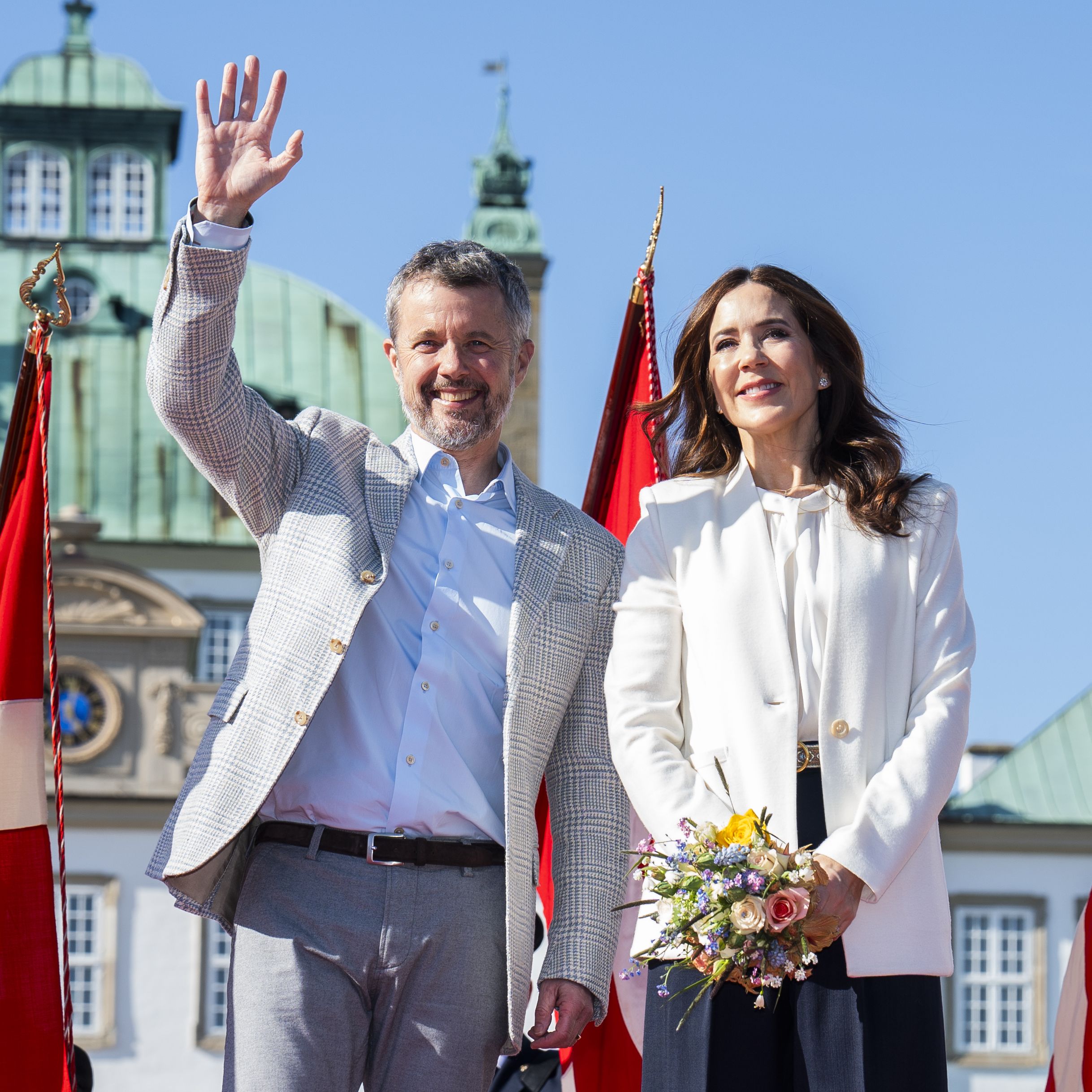 danish royal couple welcomed at fredensborg castle