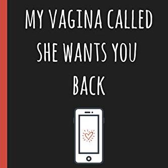 "My vagina called she wants you back" notebook