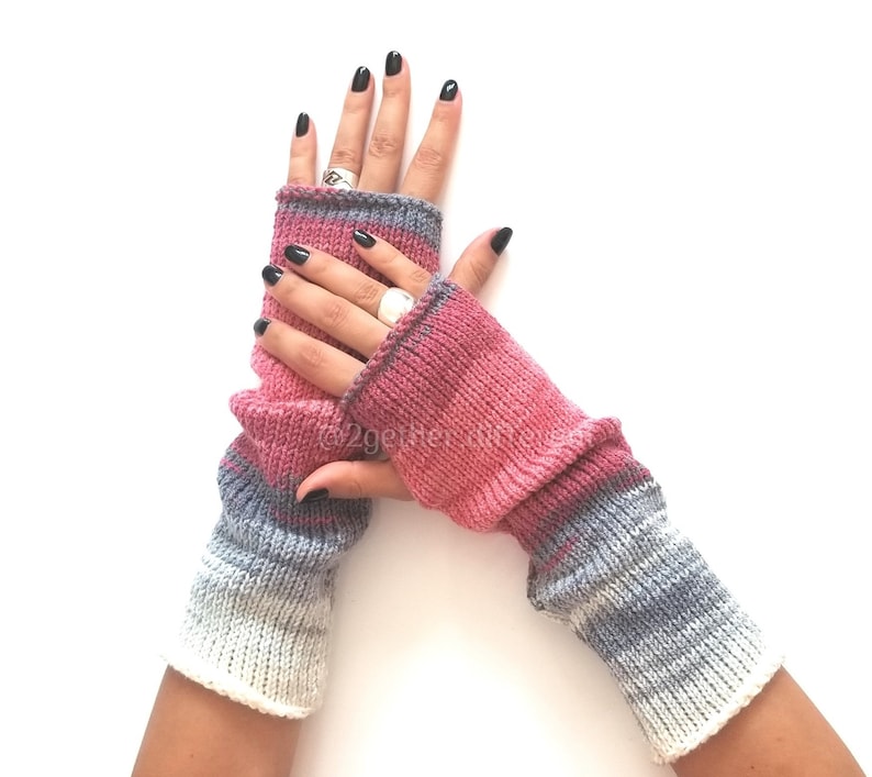 Fall winter accessories  Gift for mother   Fingerless gloves image 0