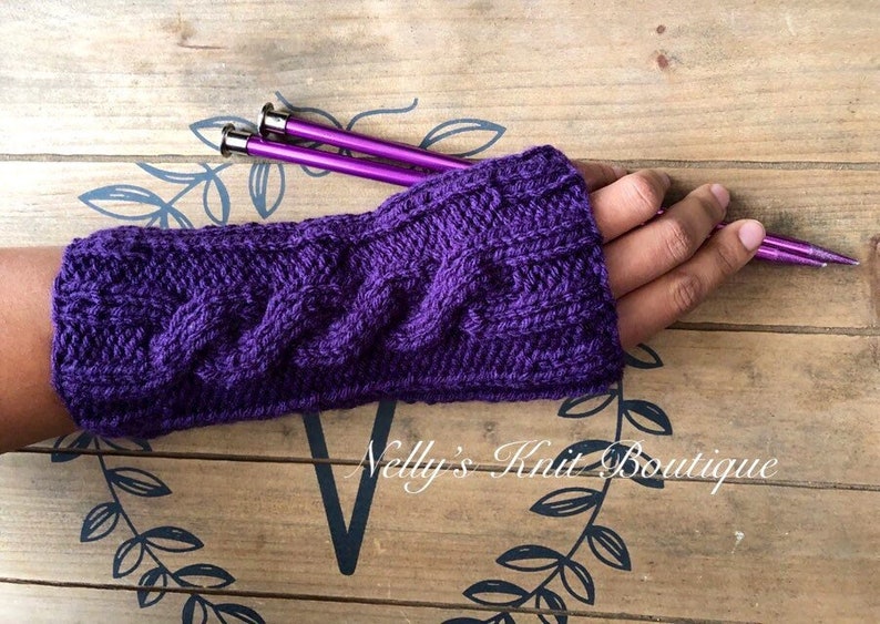 Knit winter Fingerless gloves image 0