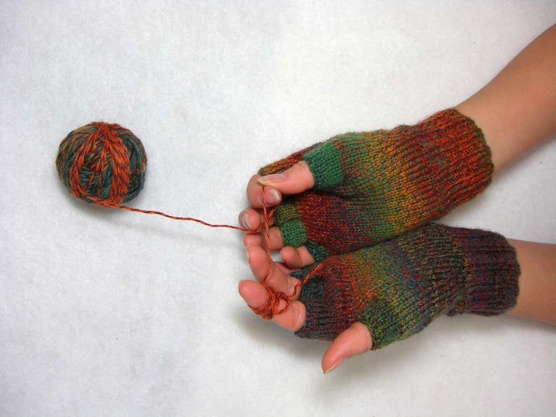 Knit Fingerless Gloves: Best Sellers Multicolor Women's image 0