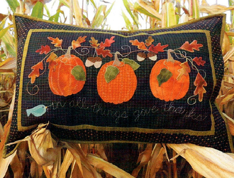 Pumpkin Pillow Pattern  Give Thanks Pumpkin Pillow Fall image 0