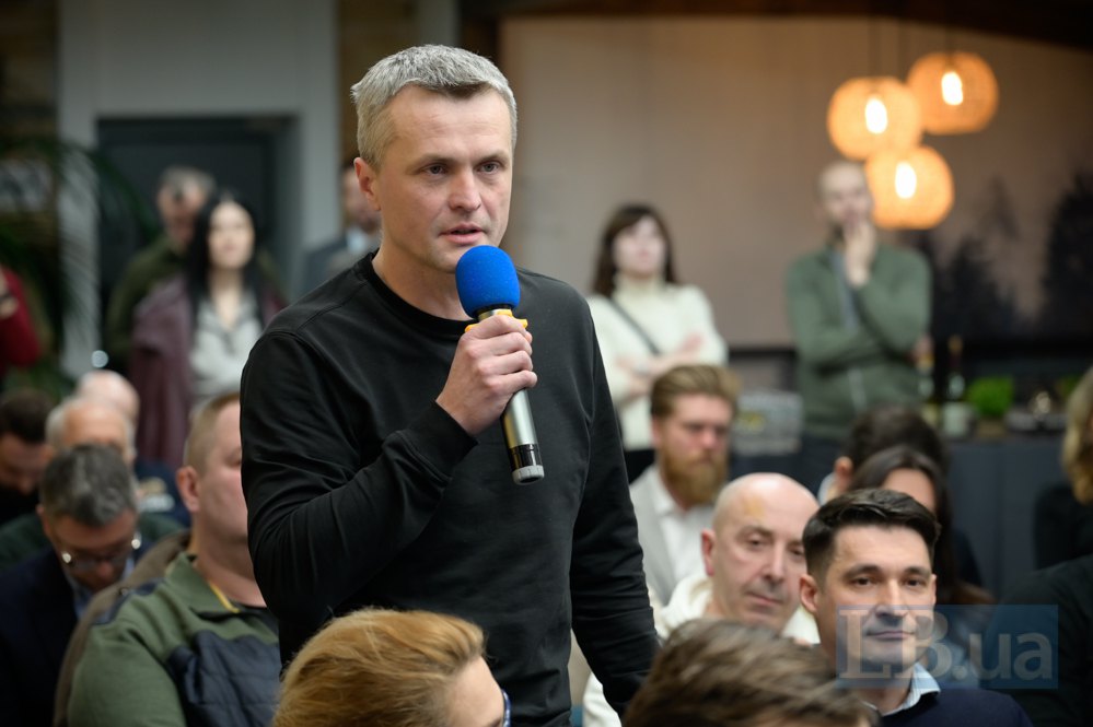 Ihor Lutsenko, serviceman of the Armed Forces of Ukraine, founder of the Aerial Reconnaissance Support Centre, during the discussion