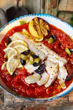 Marcus Wareing’s solo fish supper sees steamed cod served on top of a quick chilli tomato sauce, with plenty of olives and crusty bread for company.